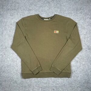 Fjall raven barrage Sweater Mens Medium brown Green Gorpcore Outdoor pullover